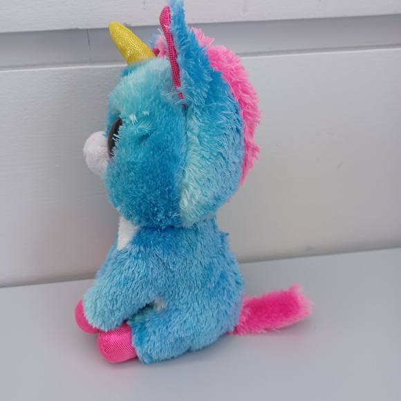 -TY Beanie Boos Stitches The Unicorn Exclusive (Glitter Eyes) Small 6" Toy Plush - Picture 4 of 10